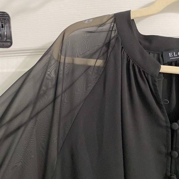 Eloquii Sheer sleeve top - Picture 3 of 5